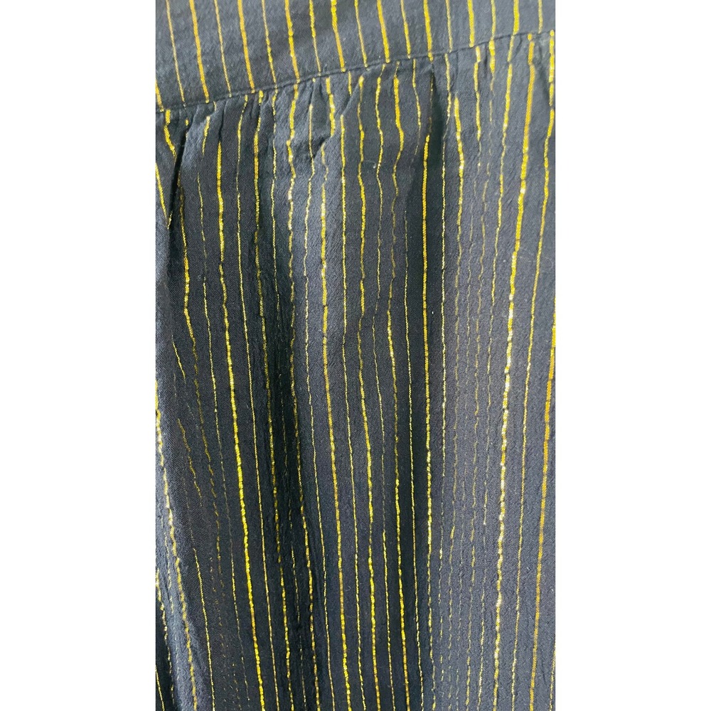 Boden Gold Stripe Wide Leg Lounge Pants Elastic Waist US 10 UK 14 - Picture 2 of 6